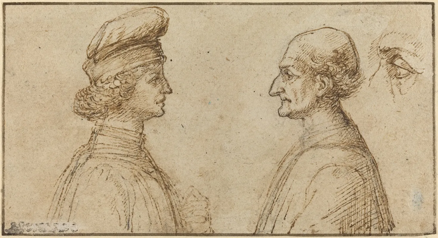 Bust Of Two Men Recto Wall Art by Sperandio - High-Resolution Digital Print