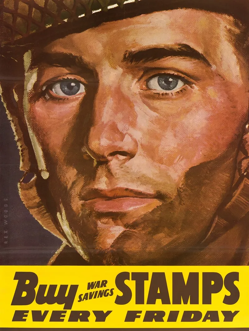 Buy War Savings Stamps Every Friday Wall Art by Rex Woods - High-Resolution Digital Print