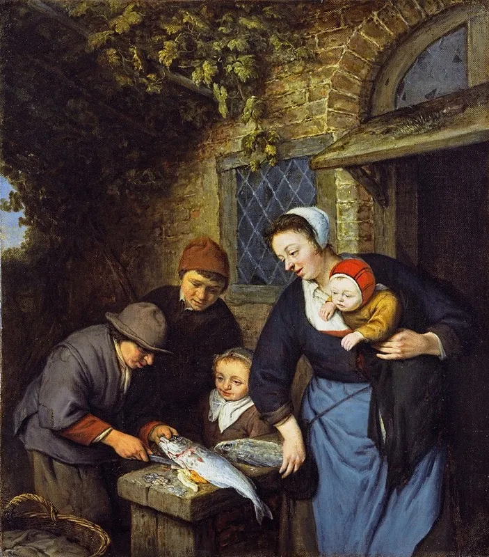 Buying Fish Wall Art by Adriaen van Ostade - High-Resolution Digital Print