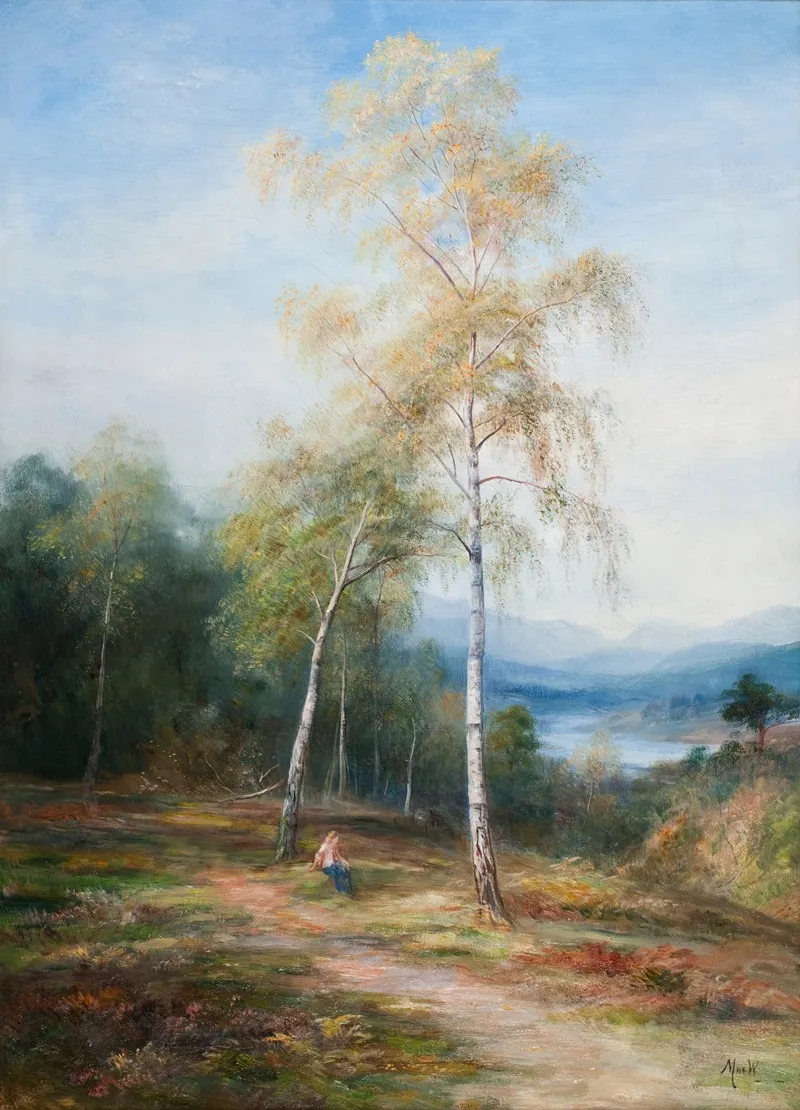 By A Silver Birch Wall Art by John MacWhirter - High-Resolution Digital Print