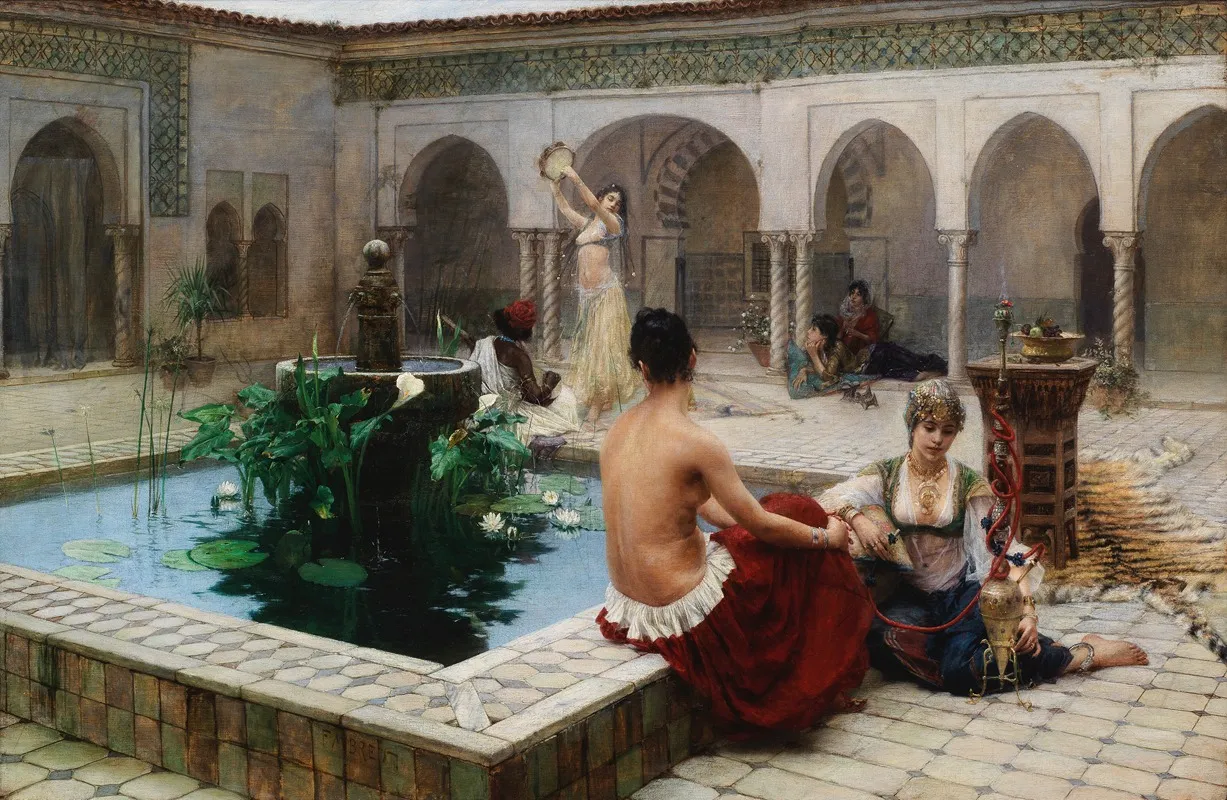 By The Fountain 3 Wall Art by Ferdinand Max Bredt - High-Resolution Digital Print