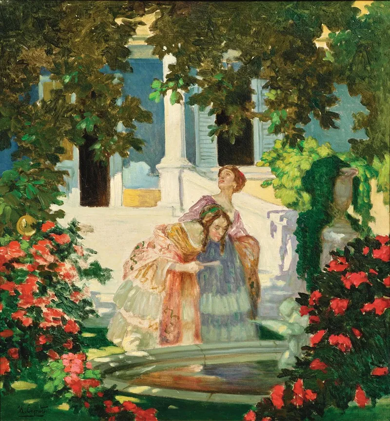 By The Fountain 4 Wall Art by Ulisse Caputo - High-Resolution Digital Print