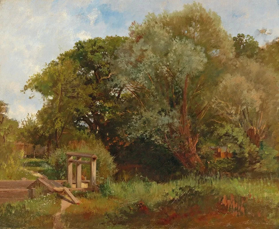 By The Mill Weir Wall Art by Ernestine von Kirchsberg - High-Resolution Digital Print