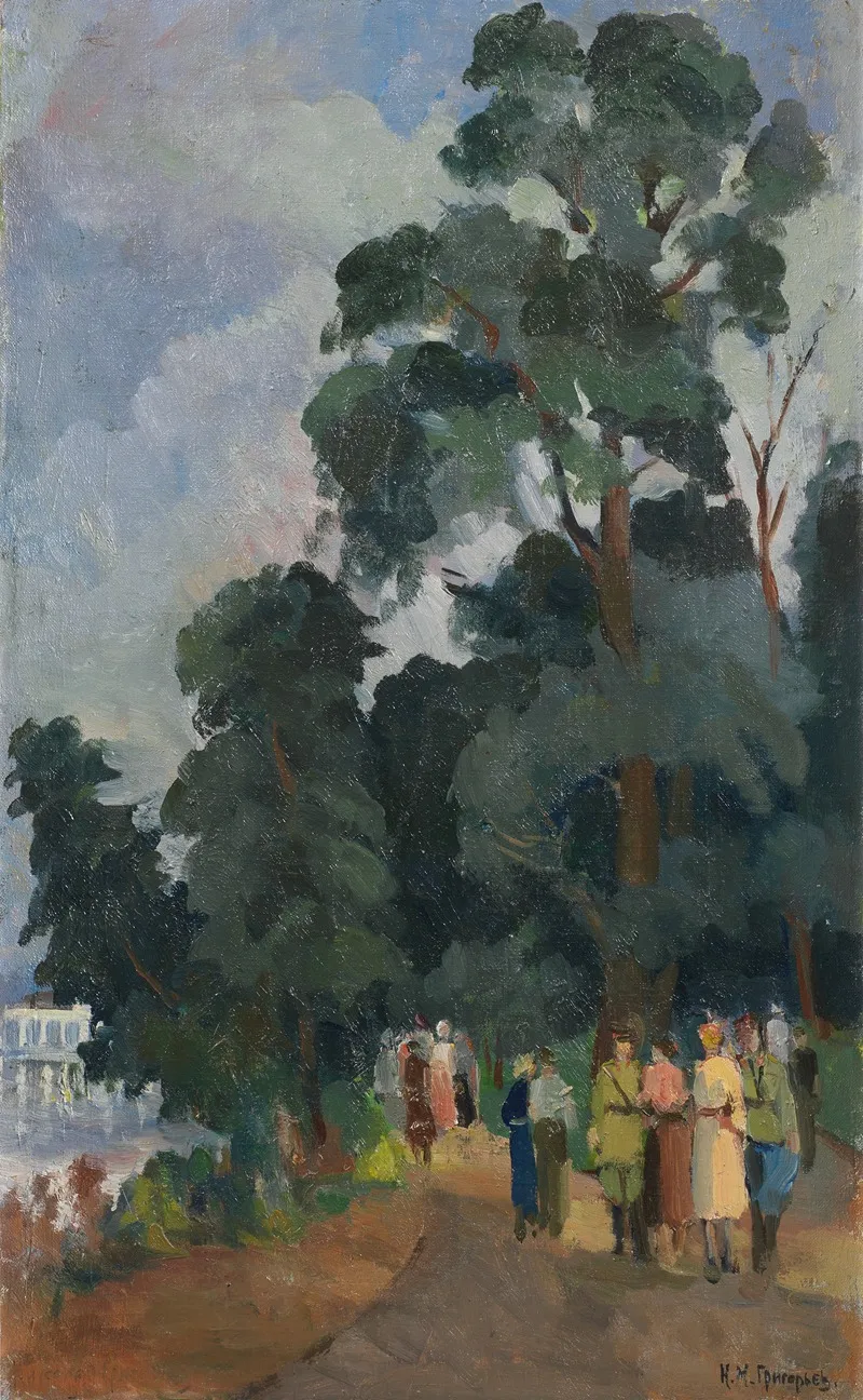 By The Pond 3 Wall Art by Nikolai Mikhailovich Grigoriev - High-Resolution Digital Print