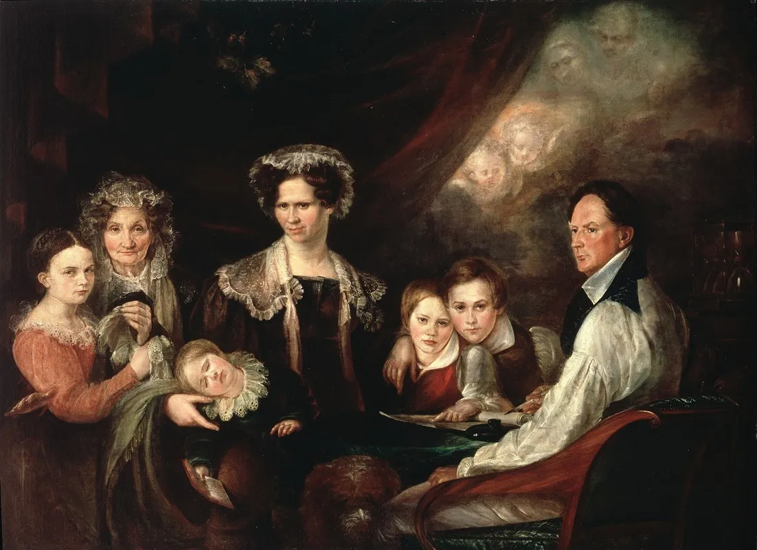 C J Lagercrantz Assessor And His Family Wall Art by Gustaf Wilhelm Finnberg - High-Resolution Digital Print