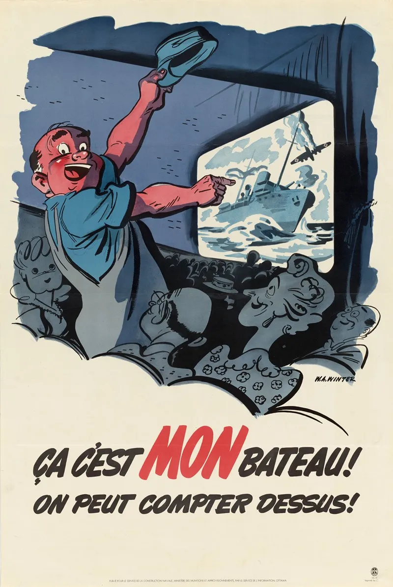 Ca Cest Mon Bateau On Peut Compter Dessus Wall Art by W. A. Winter - High-Resolution Digital Print