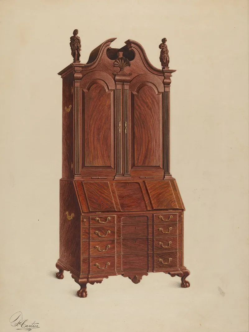 Cabinet Top Desk Secretary