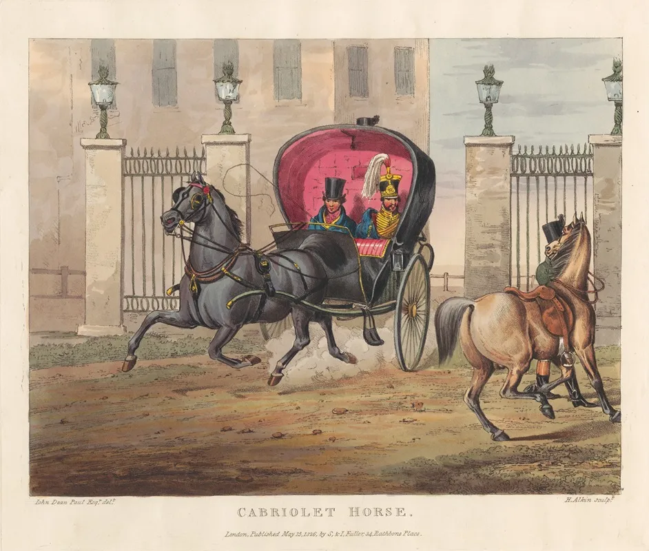 Cabriolet Horse Wall Art by Sir John Dean Paul - High-Resolution Digital Print