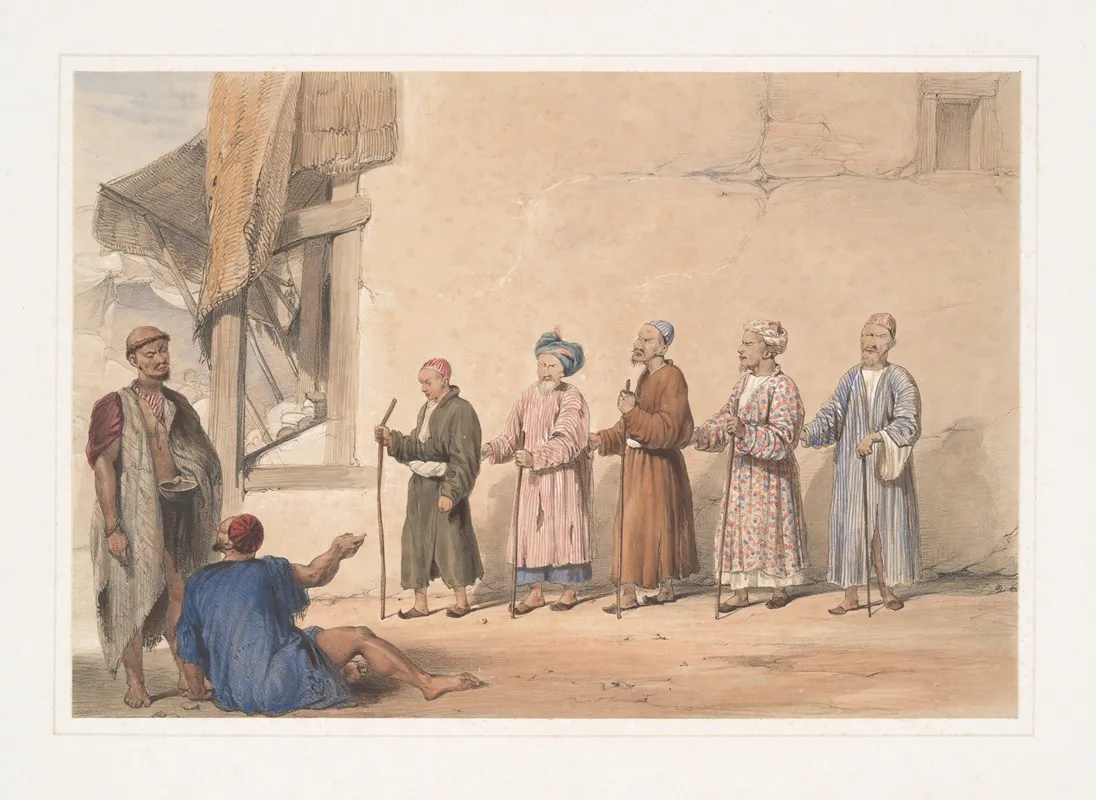 Cabul A Kuttar Or String Of Blind Beggars Wall Art by James Atkinson - High-Resolution Digital Print