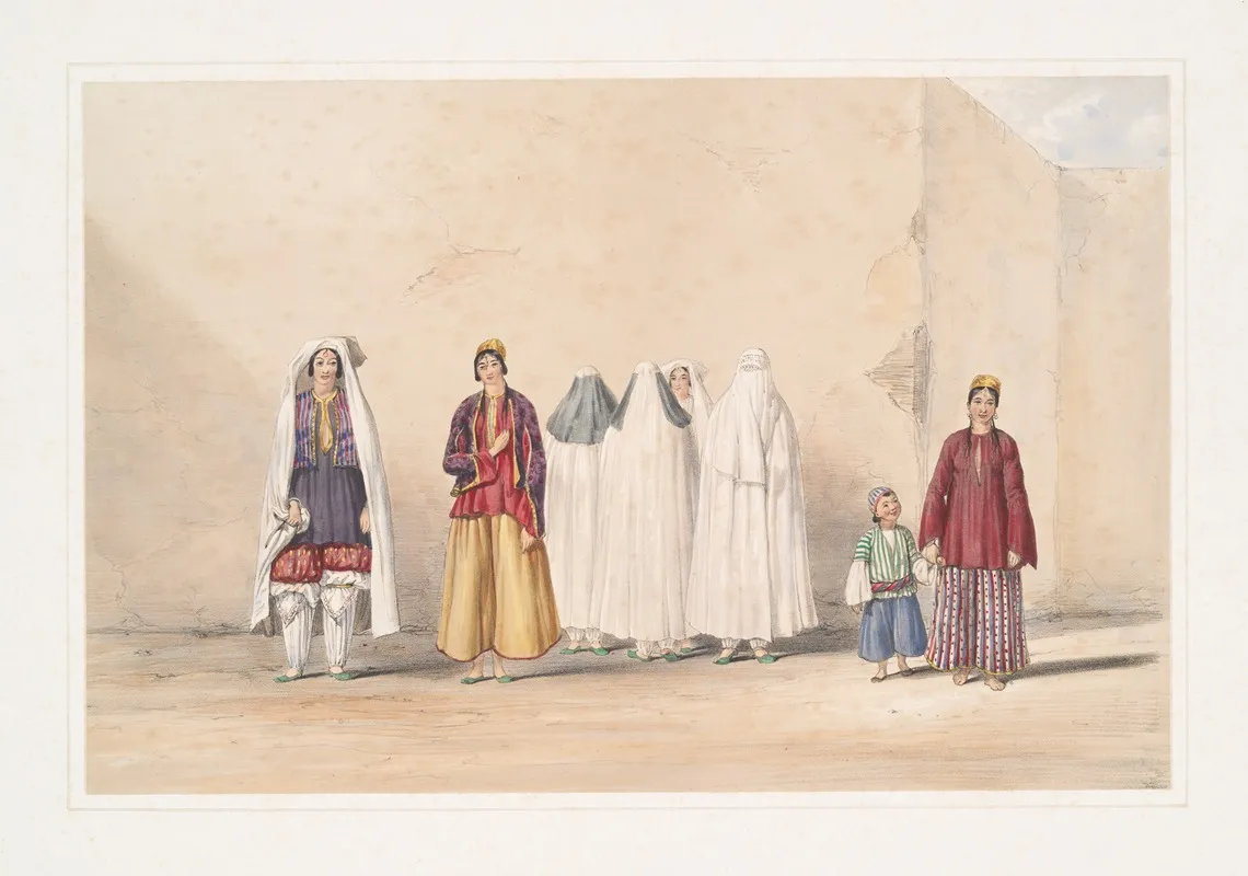 Cabul Affghan And Kuzzilbash Ladies Wall Art by James Atkinson - High-Resolution Digital Print
