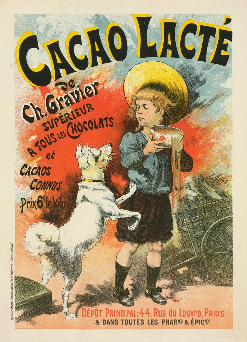 Cacao Lacte De Ch Gravier Wall Art by Lucien Lefèvre - High-Resolution Digital Print