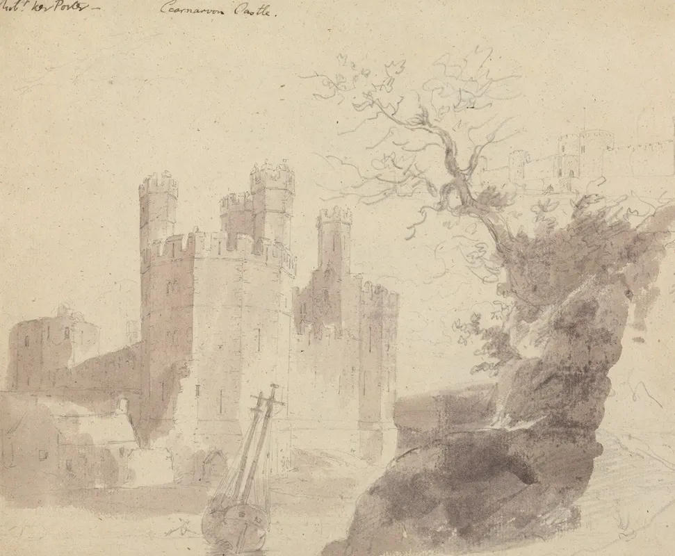 Caernarvon Castle 2 Wall Art by Sir Robert Kerr Porter - High-Resolution Digital Print