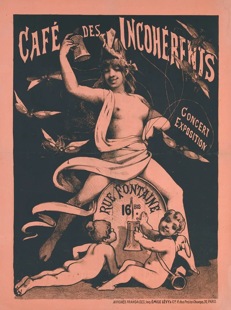 Cafe Des Incoherents Concert Exposition Rue Fontaine 16 Bis Wall Art by Anonymous - High-Resolution Digital Print