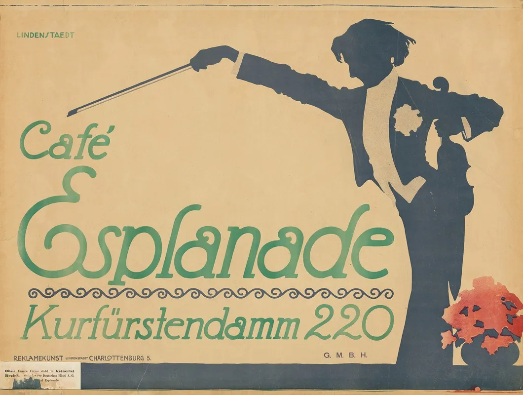Cafe Esplanade Kurfurstendamm 220 Wall Art by Hans Lindenstaedt - High-Resolution Digital Print