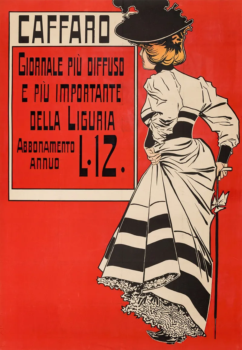 Caffaro Giornale Piu Diffuso E Importante Della Liguria Wall Art by Aleardo Villa - High-Resolution Digital Print