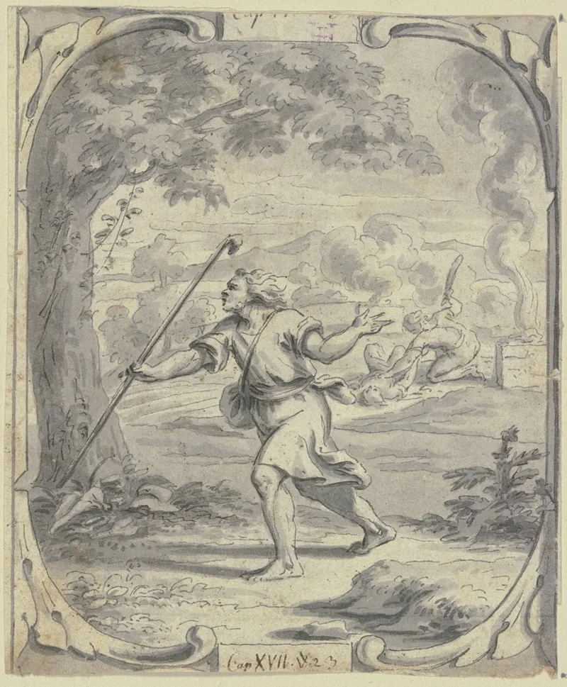 Cain And Abel 11 Wall Art by Johann Jakob von Sandrart - High-Resolution Digital Print