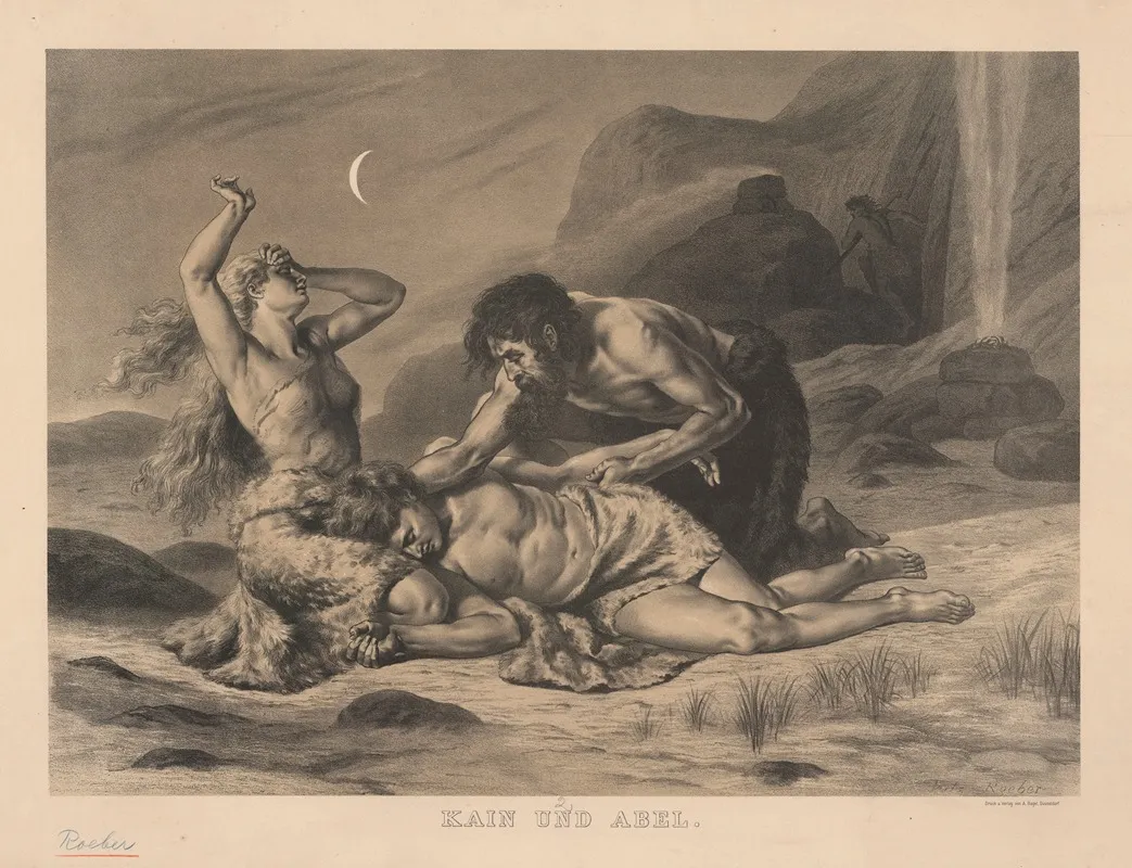 Cain And Abel 19 Wall Art by Fritz Roeber - High-Resolution Digital Print