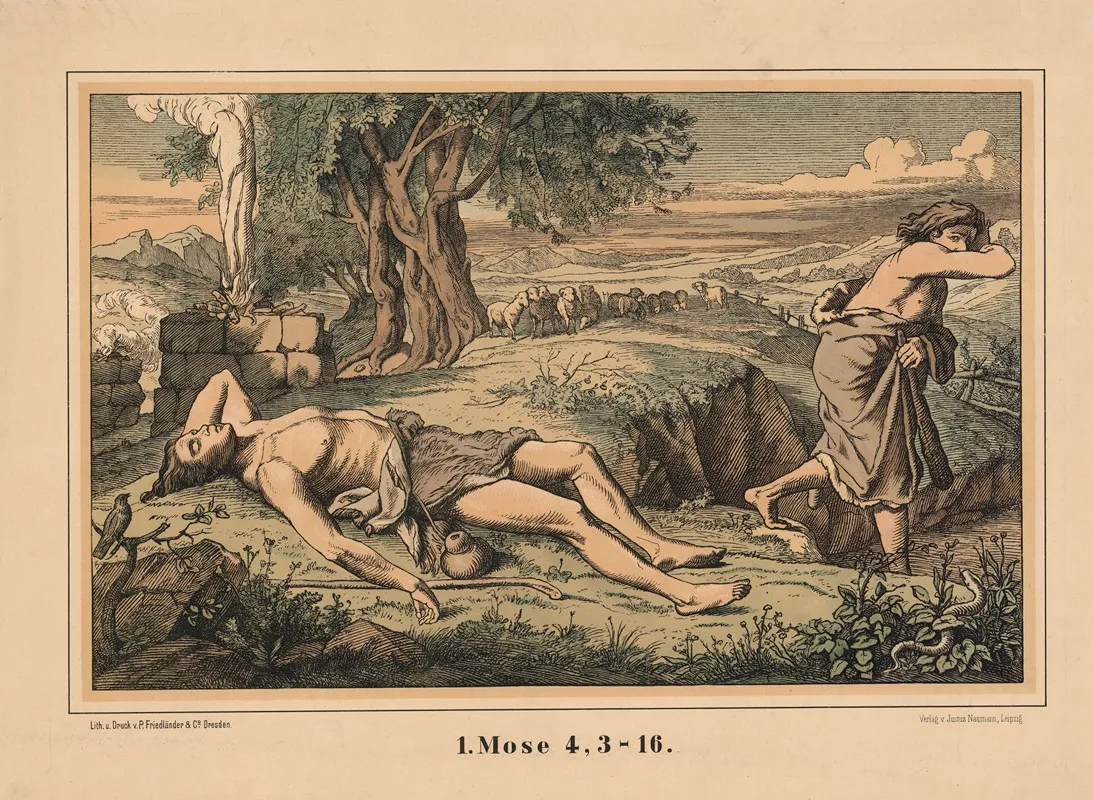 Cain And Abel 20 Wall Art by Karl Gottlob Schönherr - High-Resolution Digital Print