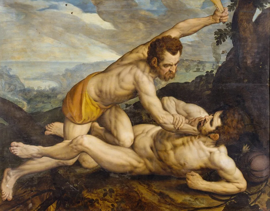 Cain And Abel 3 Wall Art by Frans Floris - High-Resolution Digital Print