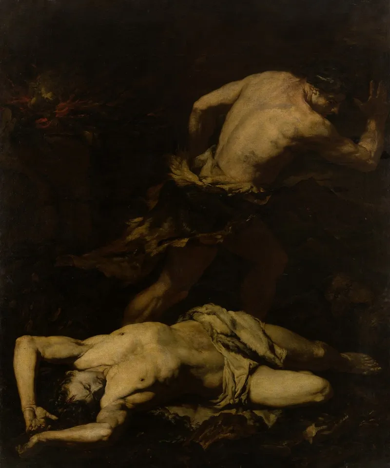 Cain Fleeing After The Murder Of Abel Wall Art by Giovan Battista Langetti - High-Resolution Digital Print