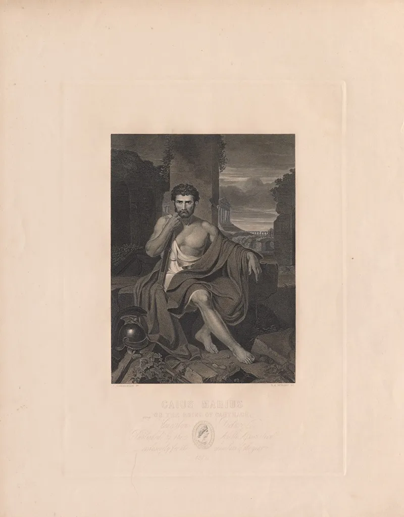 Caius Marius On The Ruins Of Carthage Wall Art by Stephen Alonso Schoff - High-Resolution Digital Print