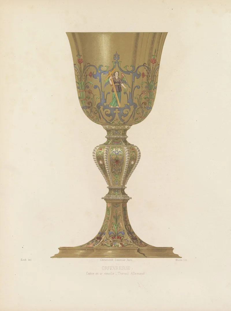 Calice En Or Emaille Travail Allemand Wall Art by Joseph Rose Lemercier - High-Resolution Digital Print