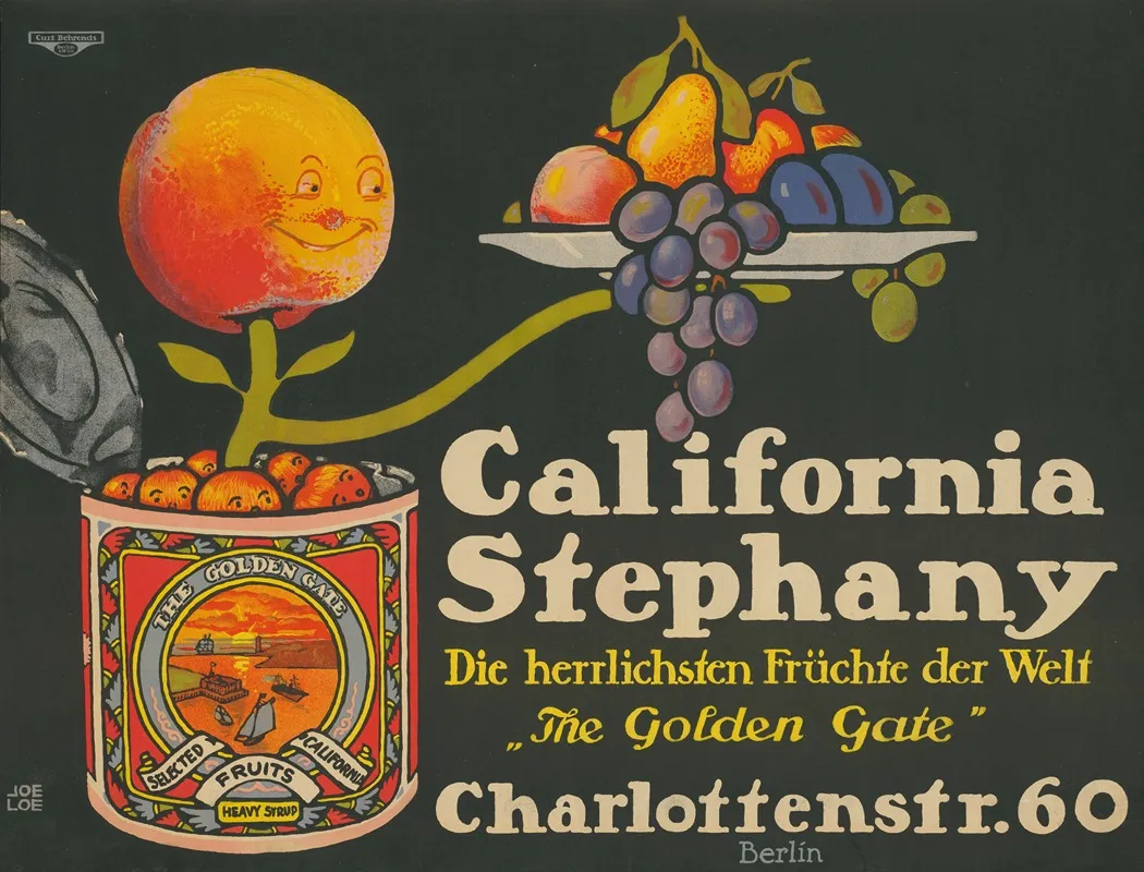 California Stephany Die Herrlichsten Fruchte Der Welt Wall Art by Joe Loe - High-Resolution Digital Print