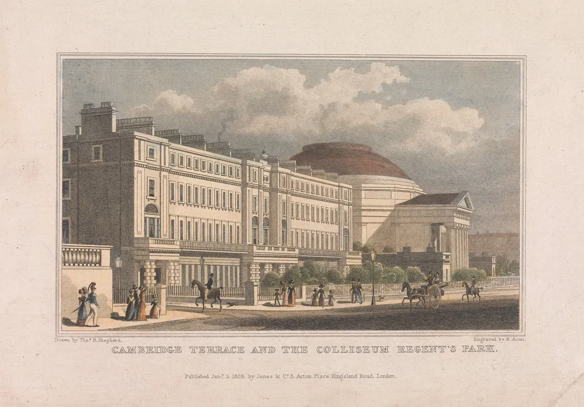 Cambridge Terrace And The Colliseum Regents Park Wall Art by Robert Acon - High-Resolution Digital Print