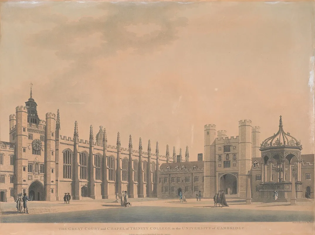 Cambridge University Great Court And Chapel