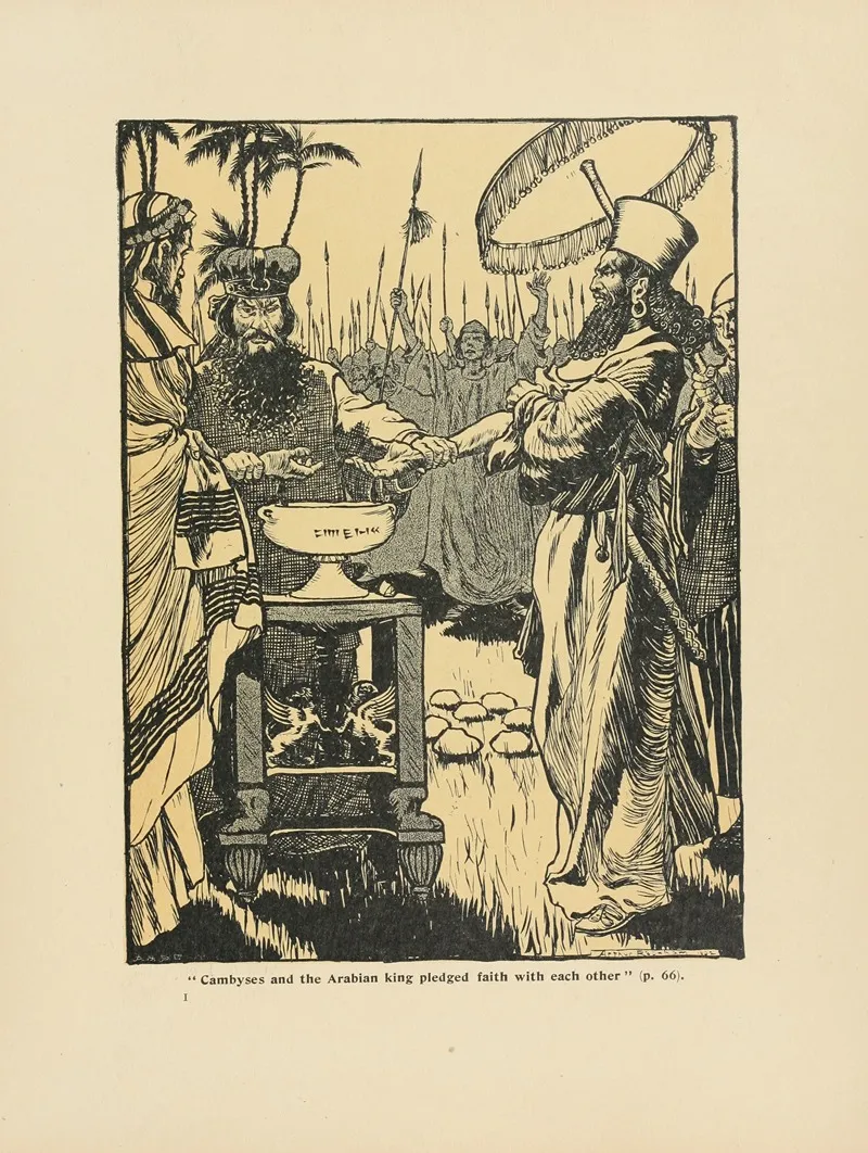Cambyses And The Arabian King Pledged Faith With Each Other