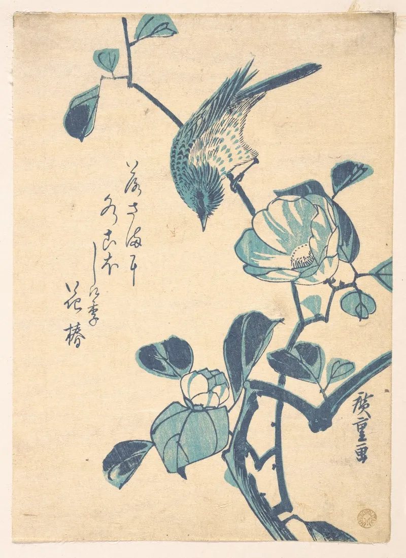 Camellia And Bird