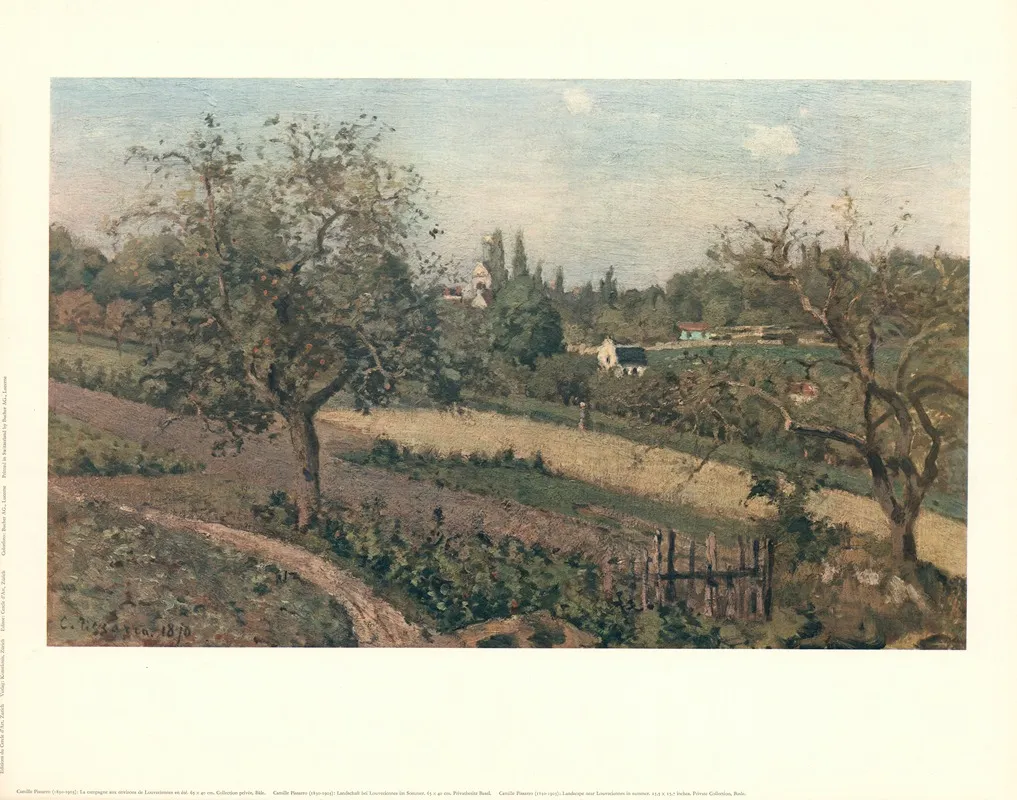 Camille Pissarro Landscape Near Louveciennes In Summer