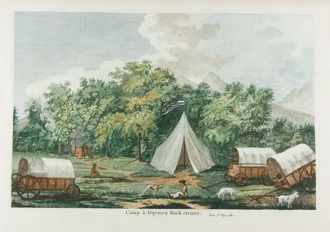 Camp A Duywen Hock Riviere Wall Art by François Levaillant - High-Resolution Digital Print