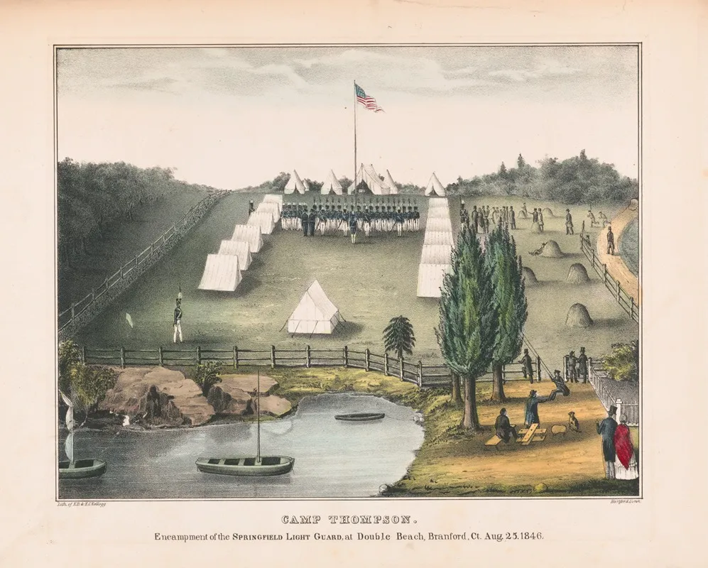 Camp Thompson Encampment Of The Springfield Light Guard Wall Art by E.B. &amp; E.C. Kellogg - High-Resolution Digital Print