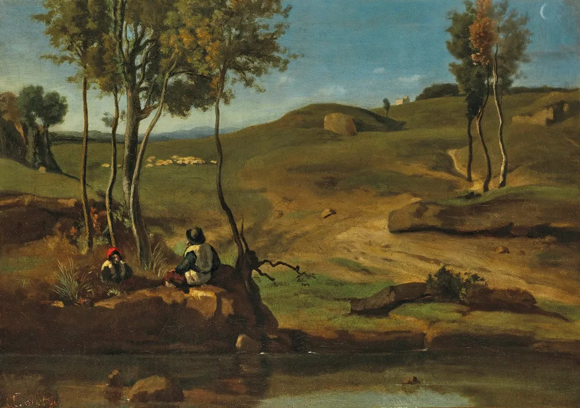 Campagne Italienne Wall Art by Jean-Baptiste-Camille Corot - High-Resolution Digital Print