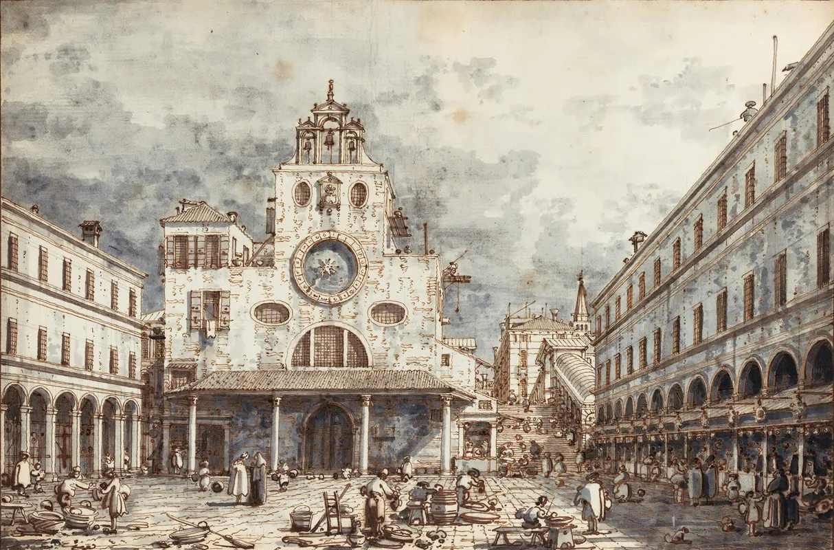 Campo San Giacomo Di Rialto Venice Wall Art by Canaletto - High-Resolution Digital Print