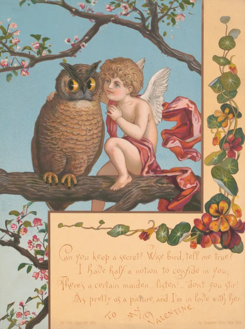 Can You Keep A Secret Wise Bird Tell Me True Wall Art by Obpacher Brothers - High-Resolution Digital Print