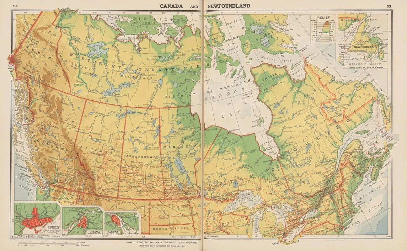 Canada And Newfoundland Wall Art by John Paul Goode - High-Resolution Digital Print