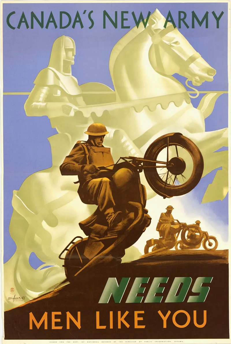 Canadas New Army Needs Men Like You Wall Art by Eric Aldwinckle - High-Resolution Digital Print