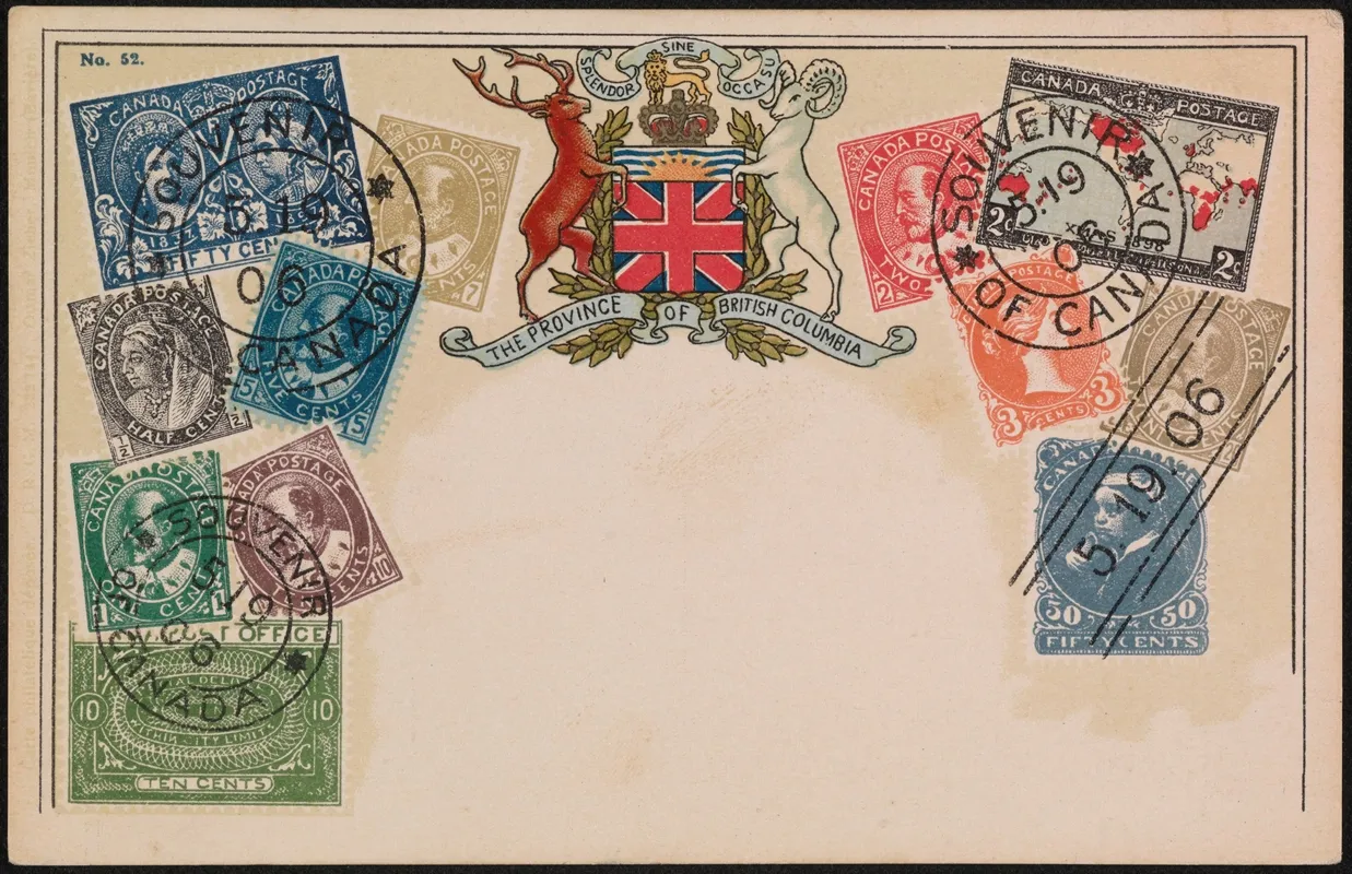 Canadian Postage Stamps Wall Art by Ottmar Zieher - High-Resolution Digital Print