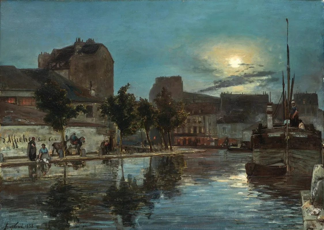 Canal Saint Martin Wall Art by Johan Barthold Jongkind - High-Resolution Digital Print