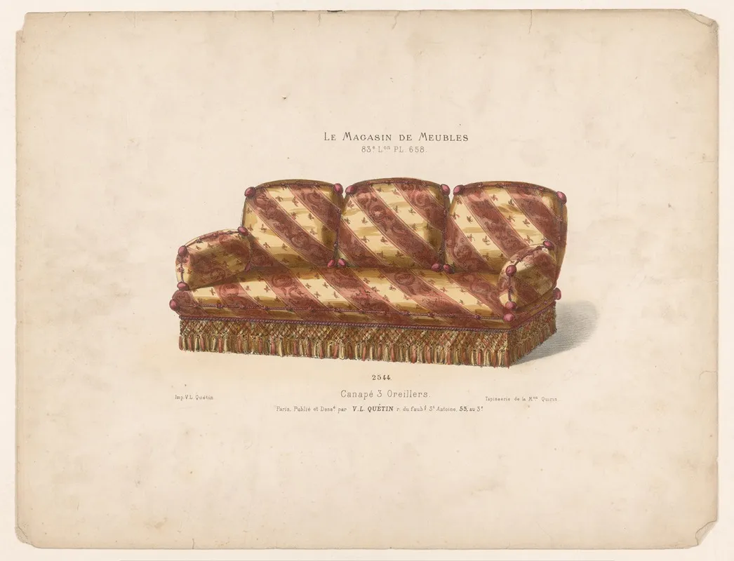 Canape 3 Oreillers Wall Art by Victor Léon Michel Quétin - High-Resolution Digital Print