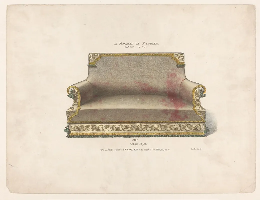 Canape Anglais Wall Art by Victor Léon Michel Quétin - High-Resolution Digital Print