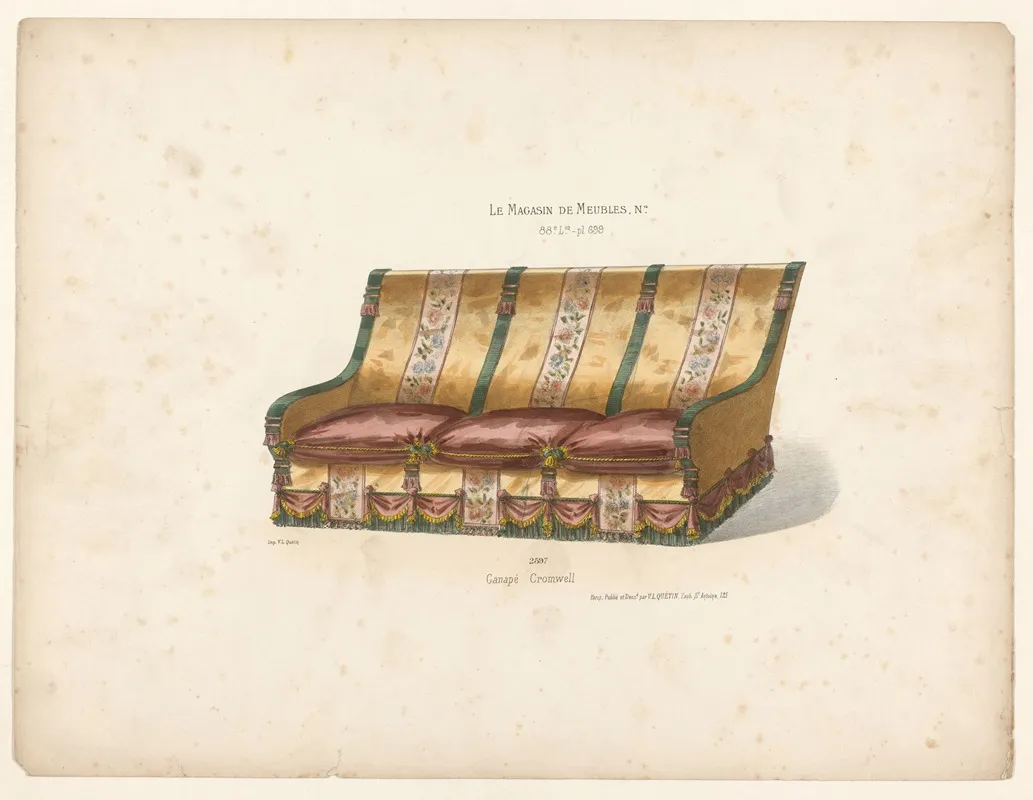 Canape Cromwell Wall Art by Victor Léon Michel Quétin - High-Resolution Digital Print