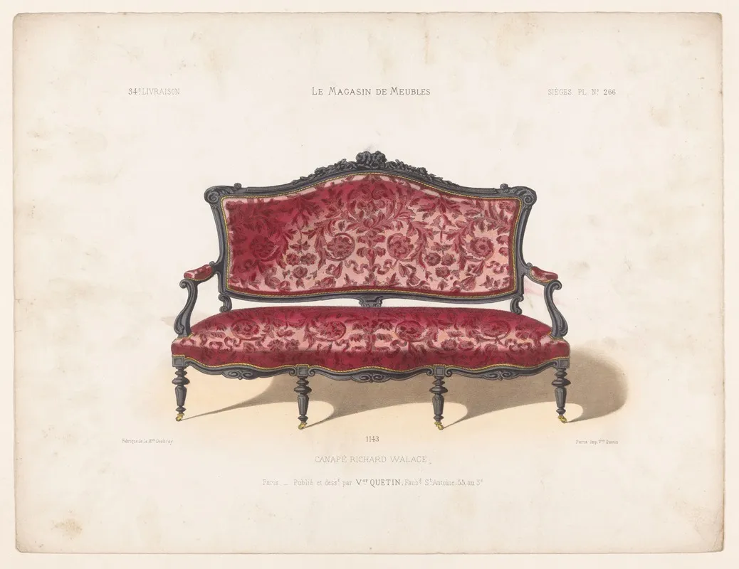 Canape Richard Walace Wall Art by Victor Léon Michel Quétin - High-Resolution Digital Print