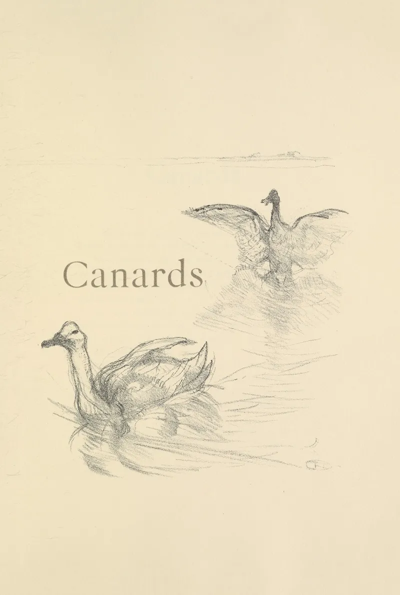Canards Wall Art by Henri de Toulouse-Lautrec - High-Resolution Digital Print