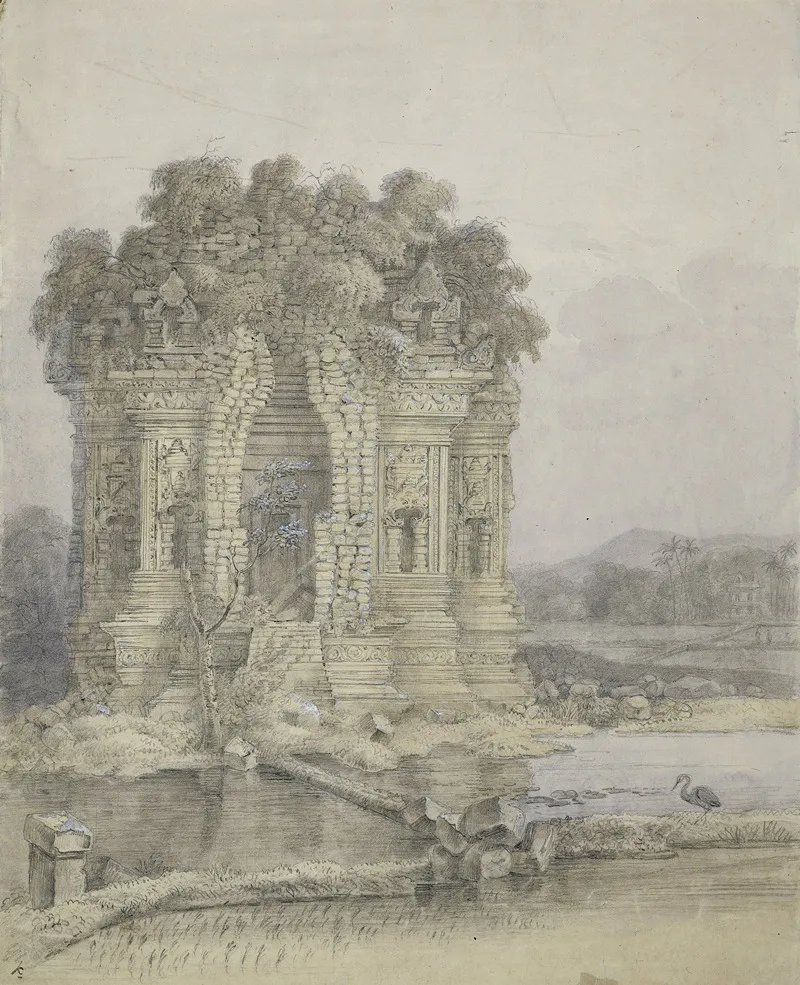 Candi Kalasan Bij Yogyakarta Midden Java Wall Art by Adrianus Johannes Bik - High-Resolution Digital Print