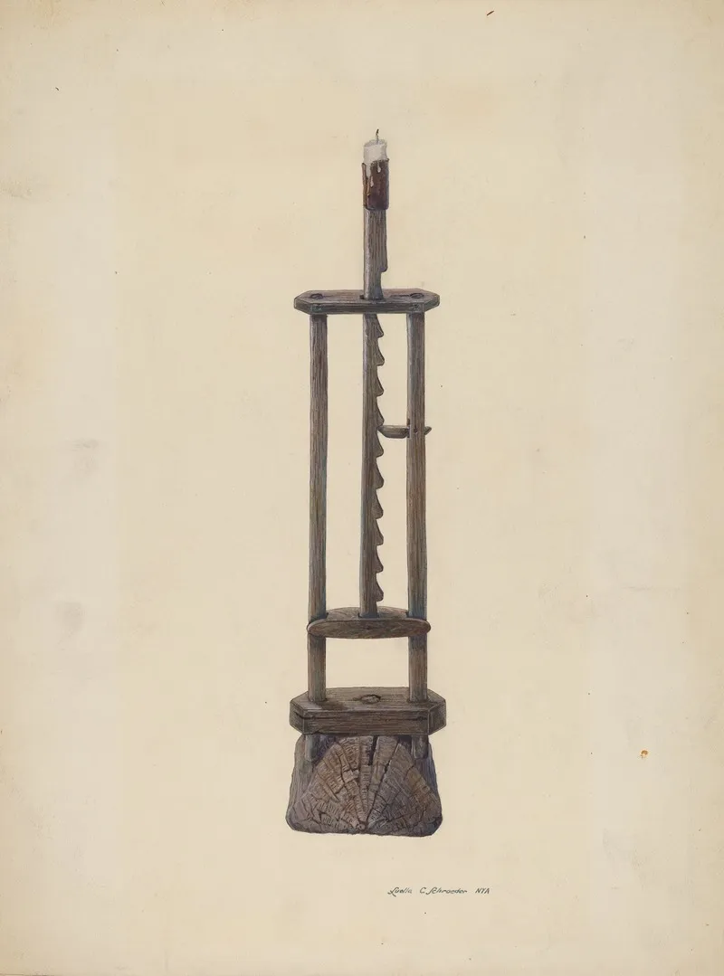 Candle Stand 3 Wall Art by Luella Schroeder - High-Resolution Digital Print