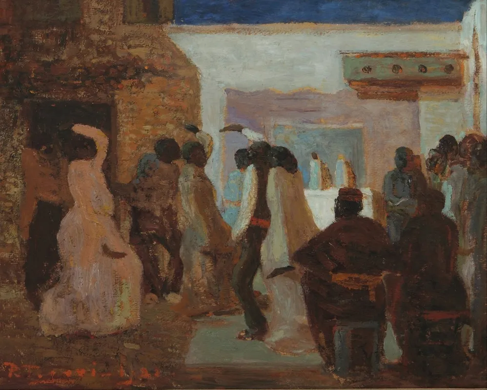 Candombe O Candombe Bajo La Luna Wall Art by Pedro Figari - High-Resolution Digital Print