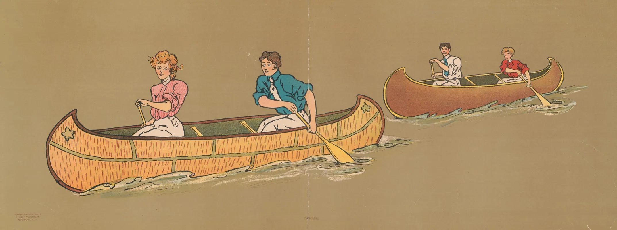 Canoeing 2 Wall Art by George Markendorff - High-Resolution Digital Print